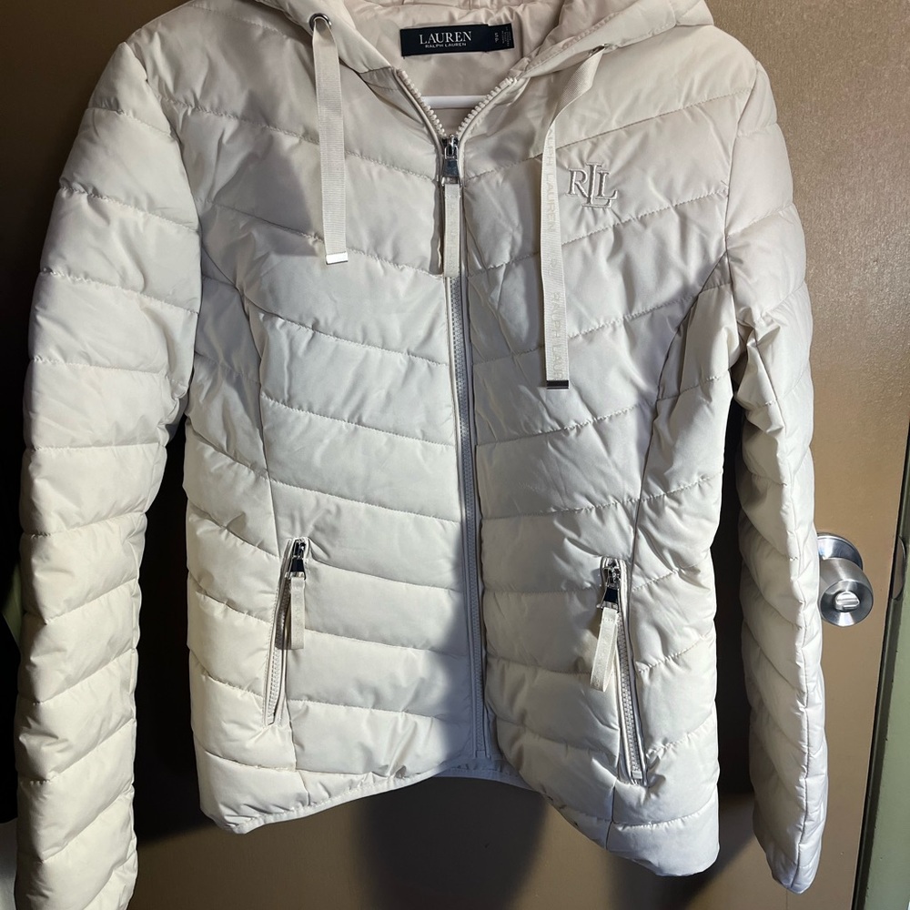 Ralph Lauren Cream Puffer Jacket